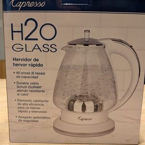 Capresso H2O Glass Electric Kettle - White